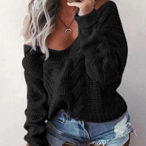 slouchy cable knit sweater